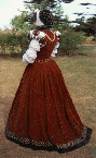 1569 Crimson Velvet Gown